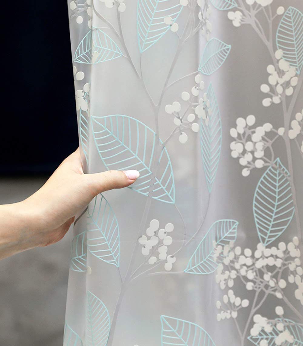 Shower Curtain Rideau de Douche imperméable, Rideau de Salle de Bains EVA résistant à la moisissure Rideaux de séparation Transparents avec Crochets Anneaux