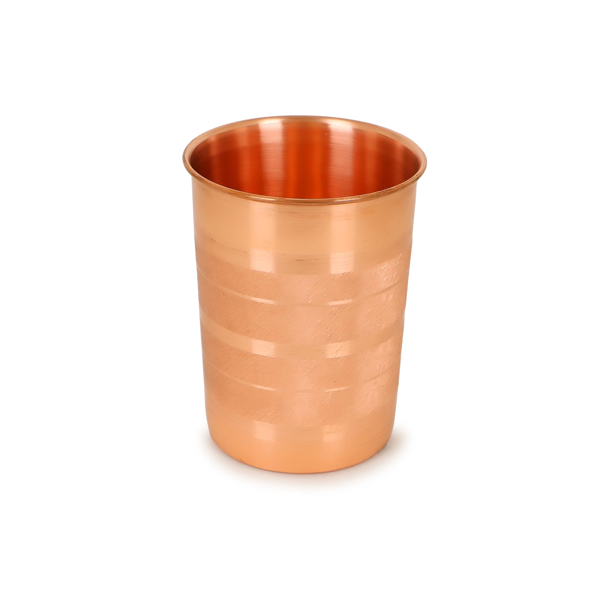 Zap Impex Copper Water Glass - Pure Copper Ayurvedic Health Benefits 250ml - Everyday Drinkware (1), ZPCLG-5