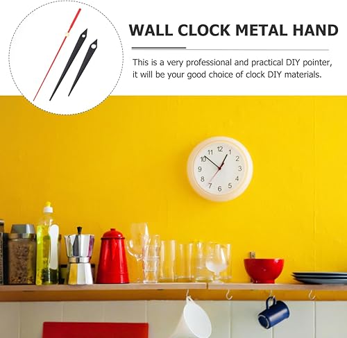 Miniatura 2 de 10 juegos de manecillas de reloj silenciosas, piezas de reloj de pared de repuesto de precisión, kit de reloj de bricolaje con manecillas de reloj