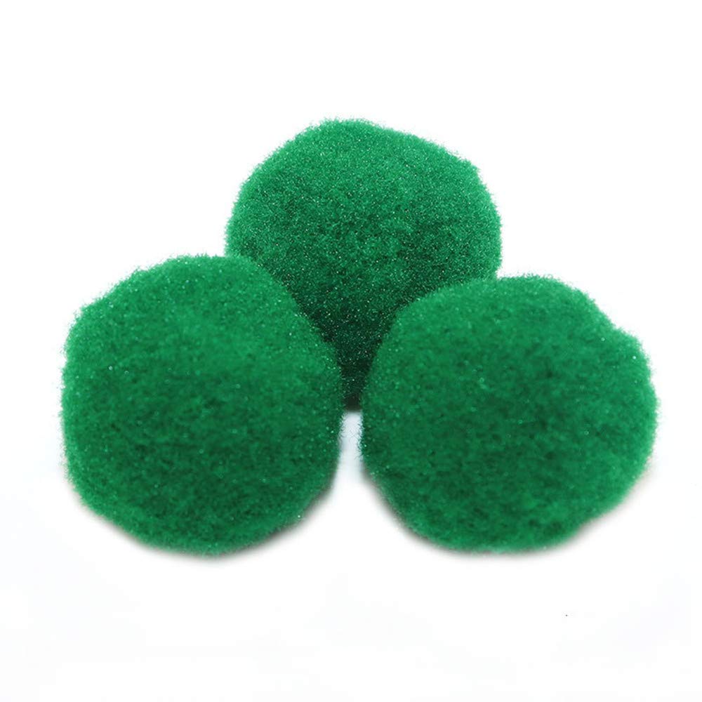 200 Pieces 30mm Pom Poms for Hobby Supplies and DIY Creative Crafts Decorations (Green)