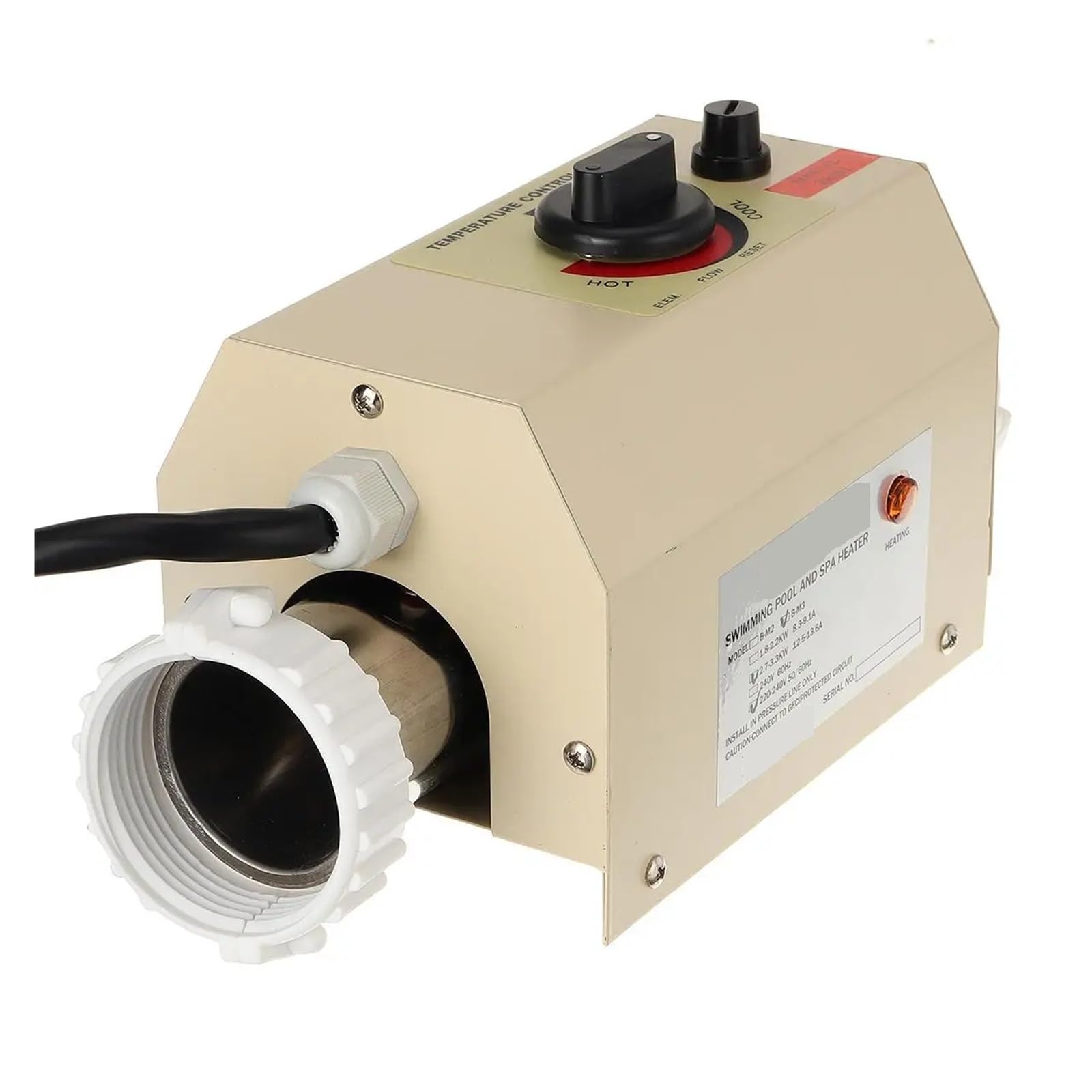 Pompa di Calore elettrica for Piscina da 3,3 kW, termostato for scaldabagno Invernale for Bagno Caldo, Spa Esterna Riscaldamento rapido ed efficiente