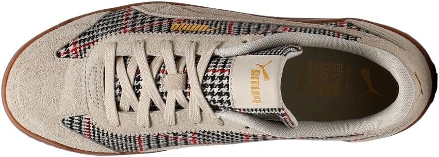 PUMA Mens Club 5V5 Lux Plaid Lace Up Sneakers Shoes Casual - Beige - Image 4