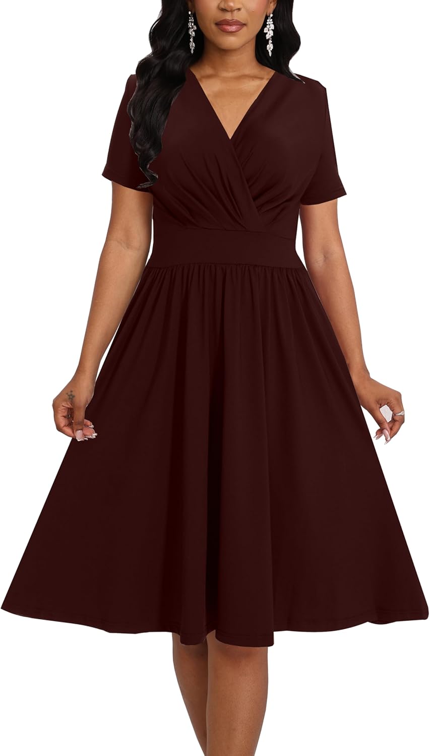 DinyIn Women's 2025 Summer Short Sleeve Casual Dresses - Image 3