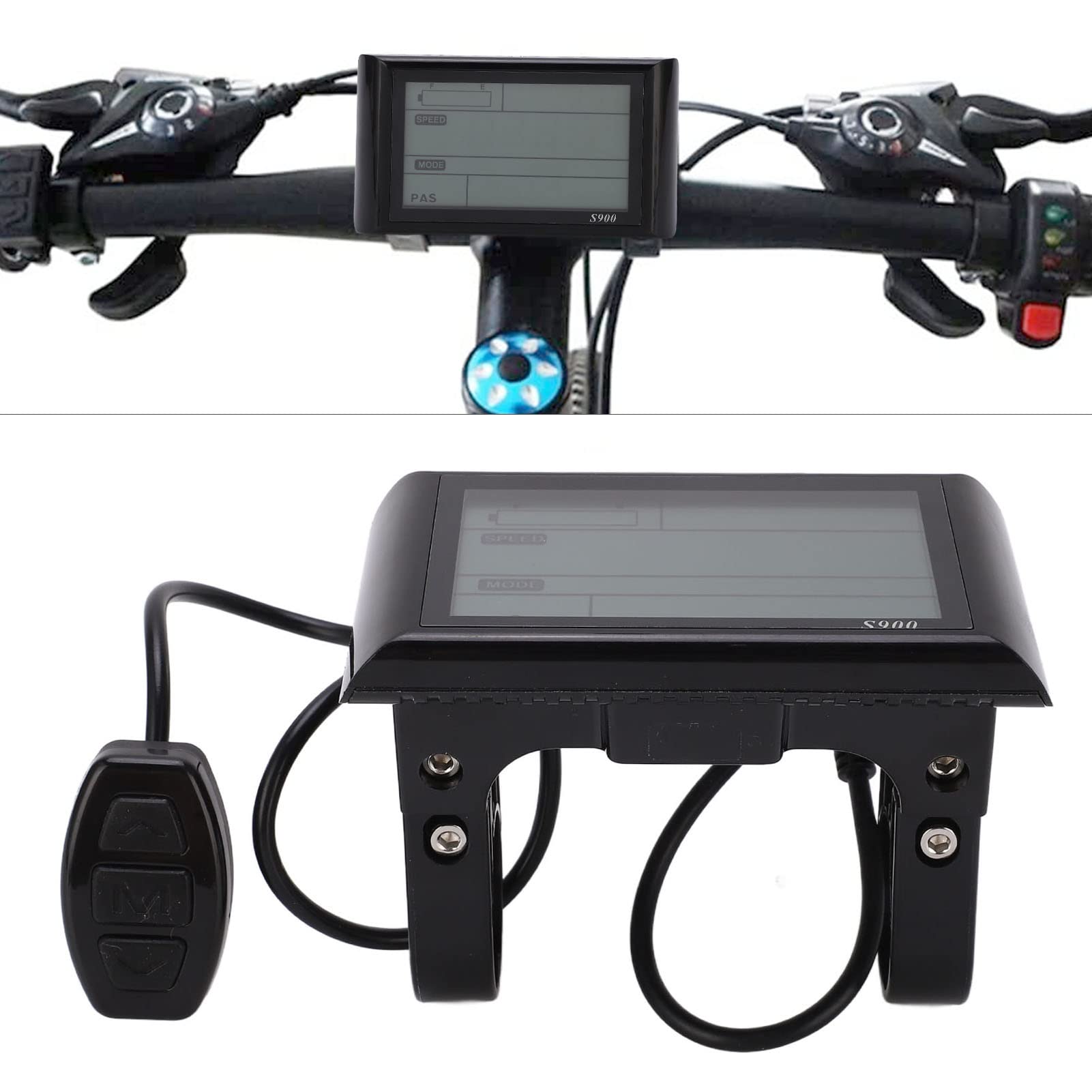KIMISS 36V 48V électrique, Panneau de Commande D'Affichage étanche LCD Affichage Vélo LCD S900 Rad Puissance Vélo Compteur pour Vélo (protocole 2)