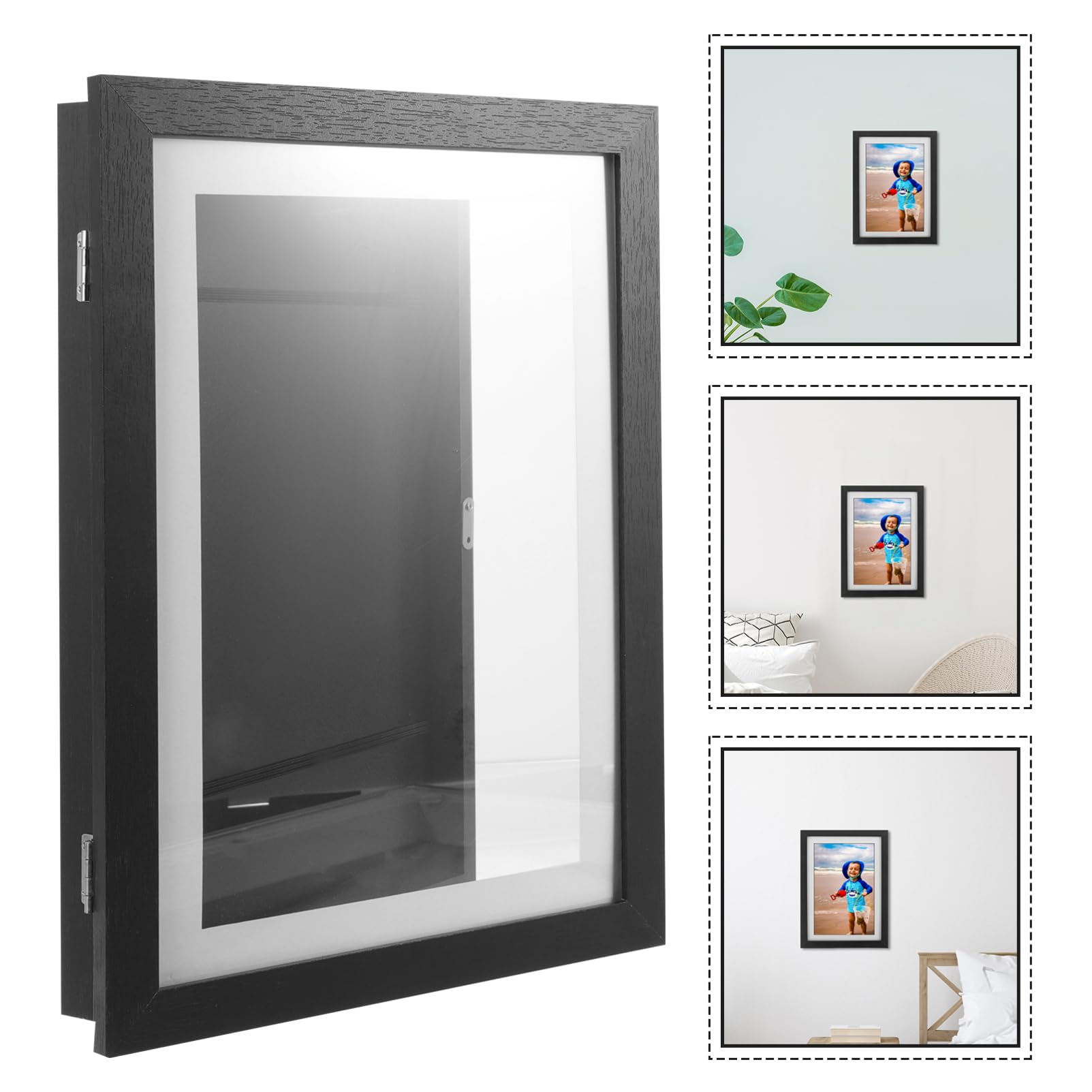 TOPPERFUN Front-opening Kids Art Frames Wooden Kids Artwork Display Frames for Home Office Decor