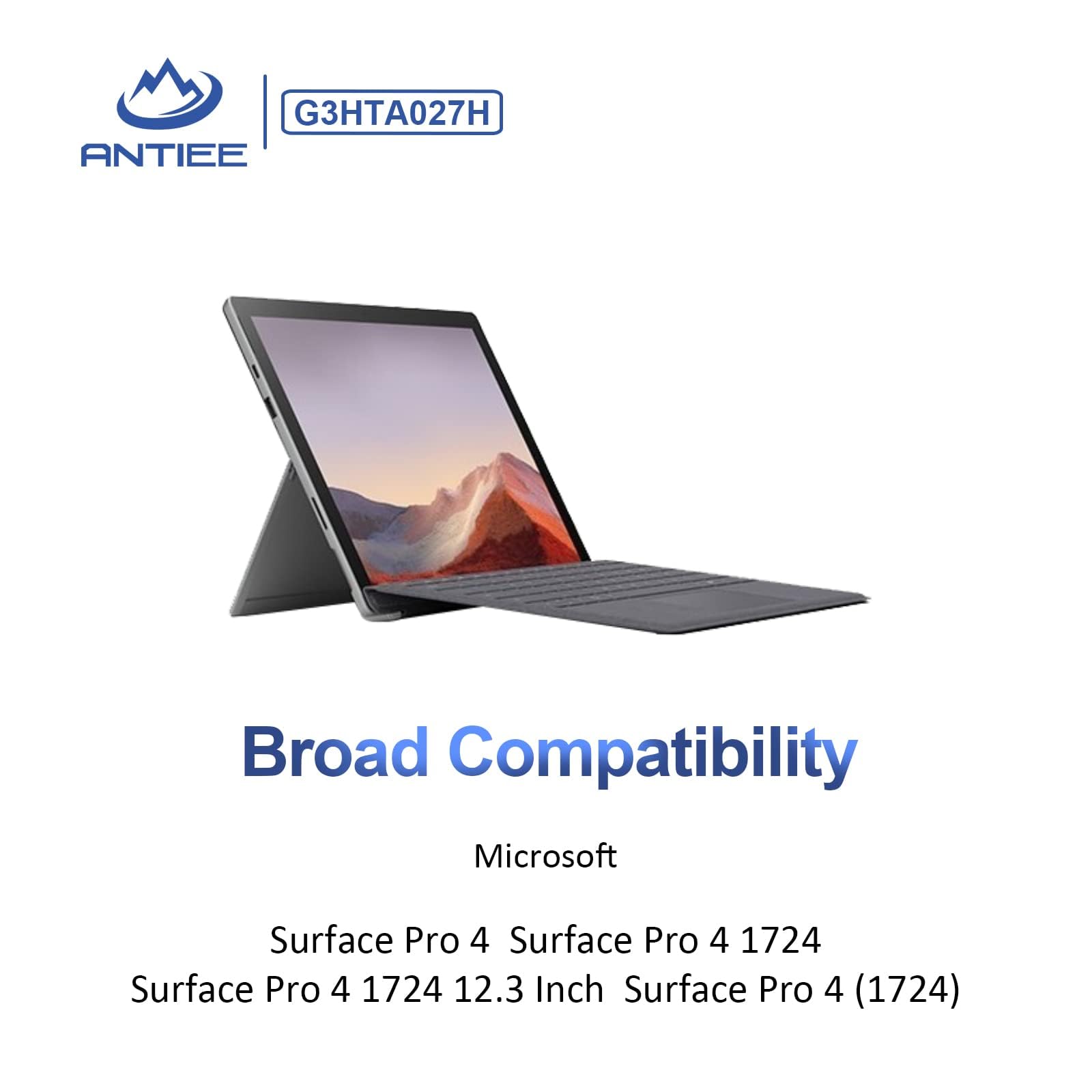 ANTIEE G3HTA027H DYNR01 38.2Wh Batteria per Microsoft Surface Pro 4 1724 Series Tablet Computer G3HTA027H 5087mAh 7.5V