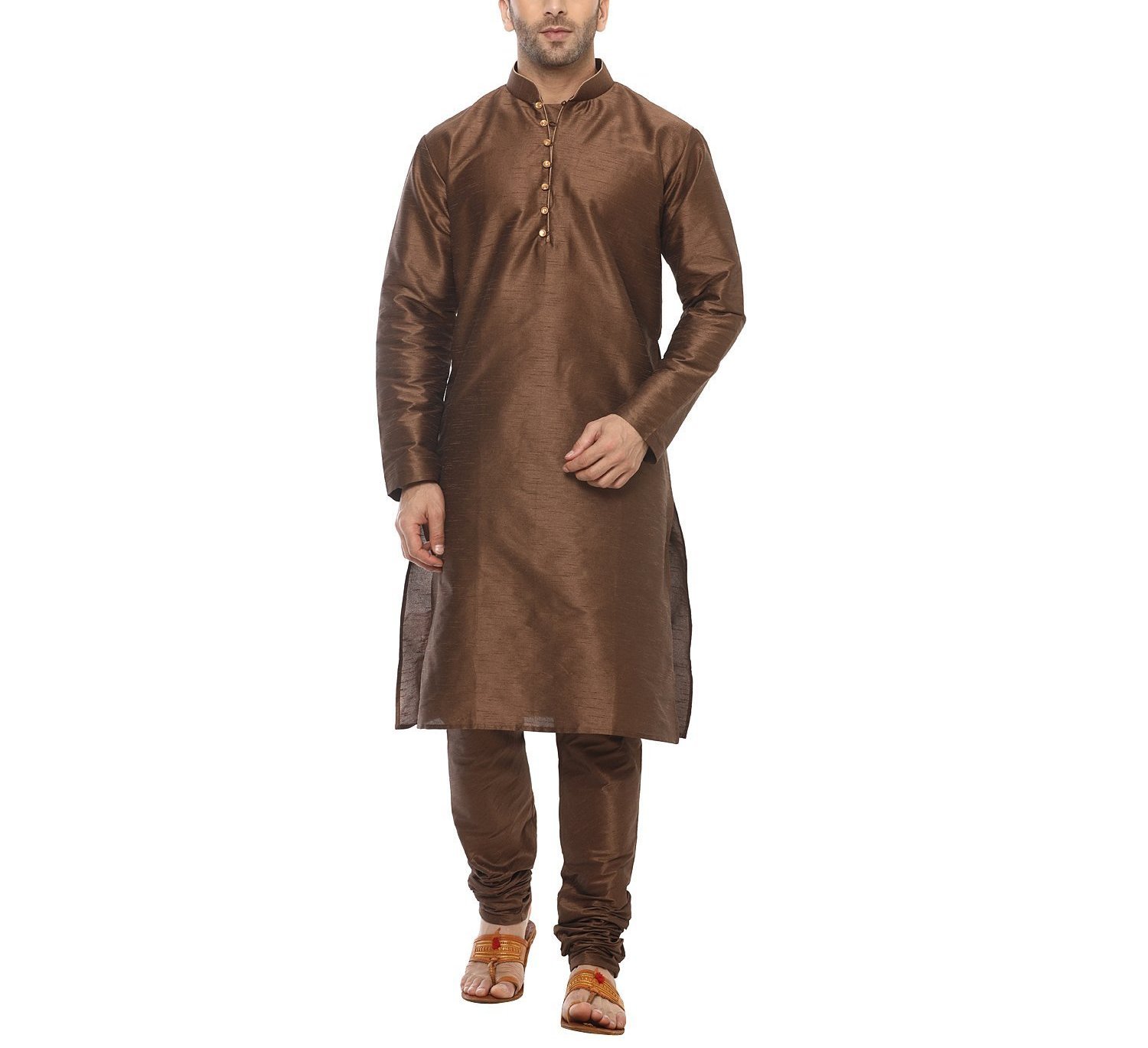 royal kurta Men's Silk Blend Kurta Pyjama Set-picture-17