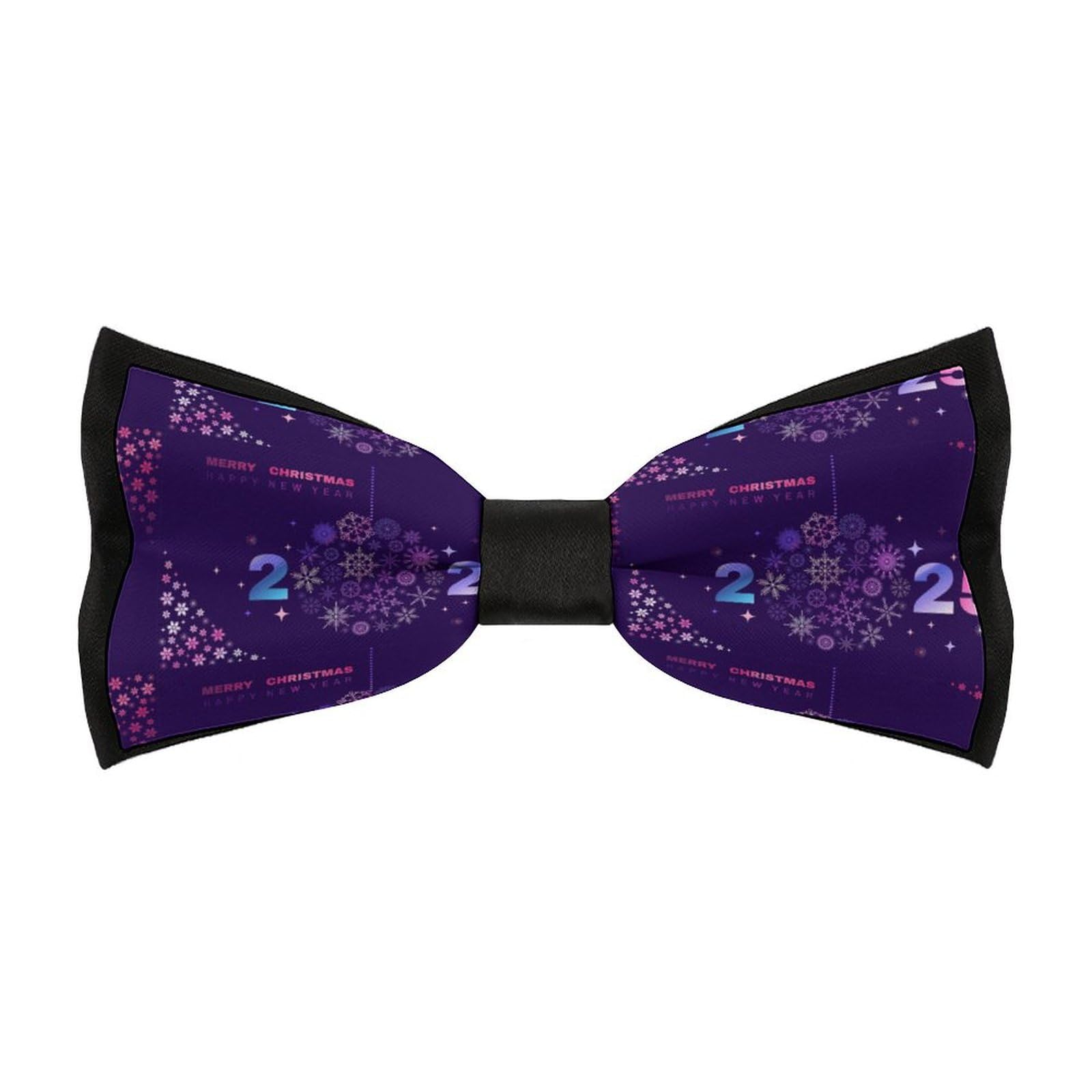 JYYAU Happy New Year 2025 Bow Tie Adjustable Necktie For Men Business Fashion Pre-tied Tie Neckwear Novelty Accessory For Weddings Party Festival