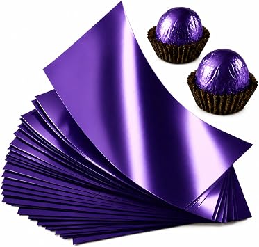 3 x 3 inch Purple Confectionery Foil Wrappers, 500 Sheets