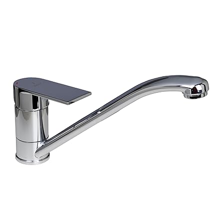 JAQUAR Lyric Series Table Mounted Swinging Spout HOT and Cold Sink Mixer (Chrome) | TOP Lever, Brass Body Water Tap/Faucet/Cock for Bathroom/Kitchen Wash Basin | LYR-CHR-38173B