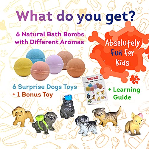 Organic Bath Bombs For Kids With Surprise Inside Little Puppies Toys – Natural And Safe Bubble Bombs With Essential Oils - Bath Bombs Toys Inside – Great Gift Set For Boys And Girls Handmade In Usa #TOP1