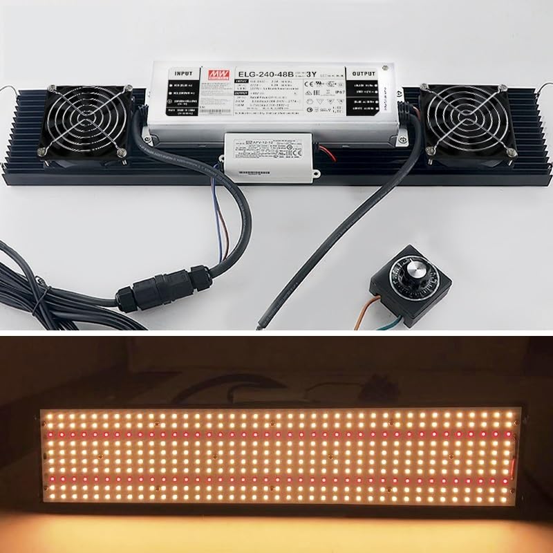 Lampe de Plante, LM561C S6 400W 600W Dimmable LED élèvent la Lampe à LED à Spectre Complet de lumière, remplacent la Lampe de Croissance HPS 1000W Plante d'intérieur Poussent(5000K,600w)