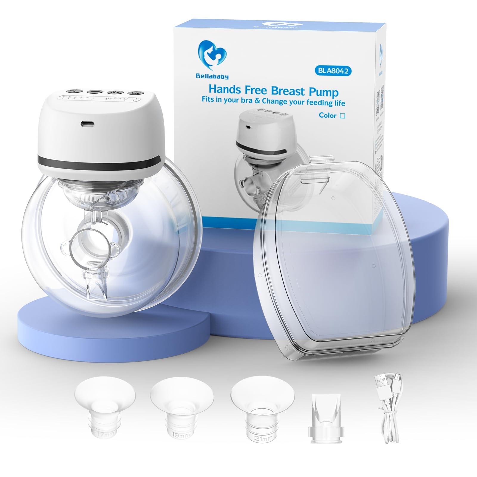 Bellababy Breast Pump,Portable Wireless Wearable Rechargeable Hands Free Breast Pump Electric with 4 Modes & 6 Levels