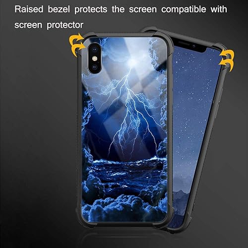 Miniatura 3 de Funda para iPhone Xs Max, de cristal templado 9H para iPhone Xs Max, diseño a prueba de golpes, antirrayones, para Apple iPhone Xs Max de 6.5