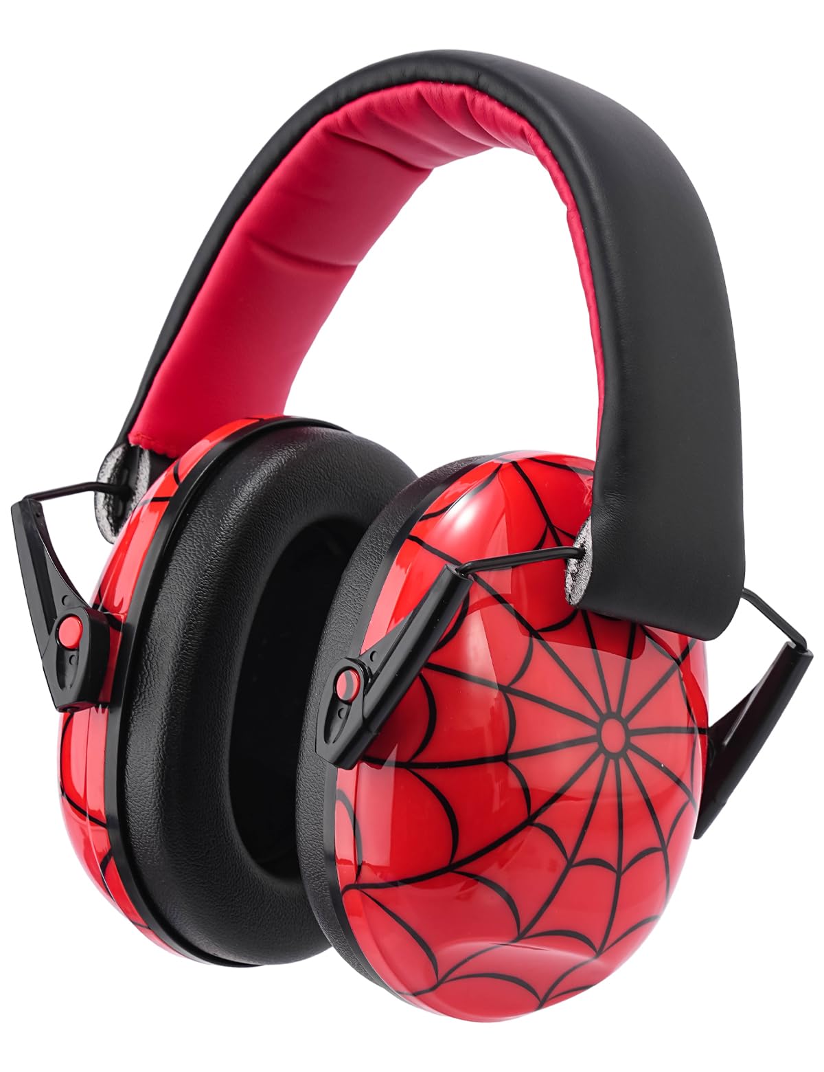 ZHONYEE Kids Noise Cancelling Earmuffs, 25-30dB Noise Reduction Hearing Protection for Children, Adjustable Headband for Autism Sensory Needs, for Concerts Fireworks Travel Study(Red Spider)