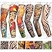 Yariew 6pcs Temporary Tattoo Sleeves, 6pcs Set Arts Temporary Fake Slip On Tattoo Arm Sleeves Kit, Color 12