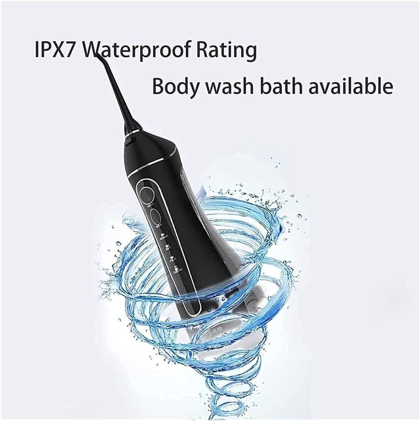 GeRRiT Water Flosser Cordless for Teeth, 200ML Professional Dental Oral Irrigator, Portable And Rechargeable IPX7 Waterproof ，Teeth Cleaner for Home Travel, Braces And Bridges Care