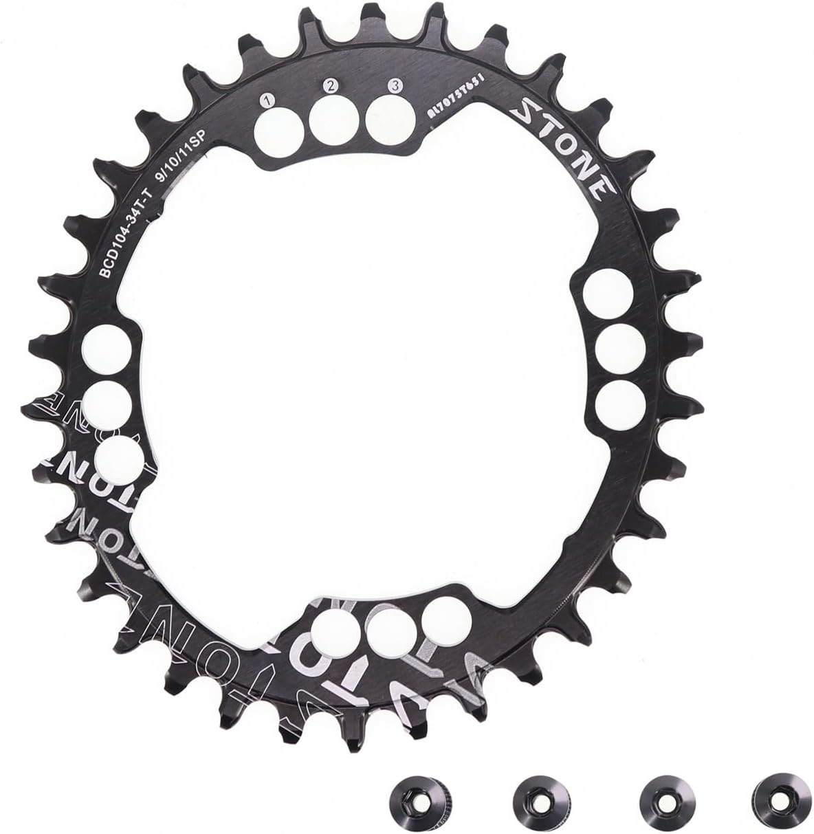 DJC Stone Chainring Round and Oval 104BCD for Shimano M430 M780 M610 670 M980 for Sram X0 X7 X5 X9 30T to 50T Bike Chainwheel 12s 12 Speed 104 bcd
