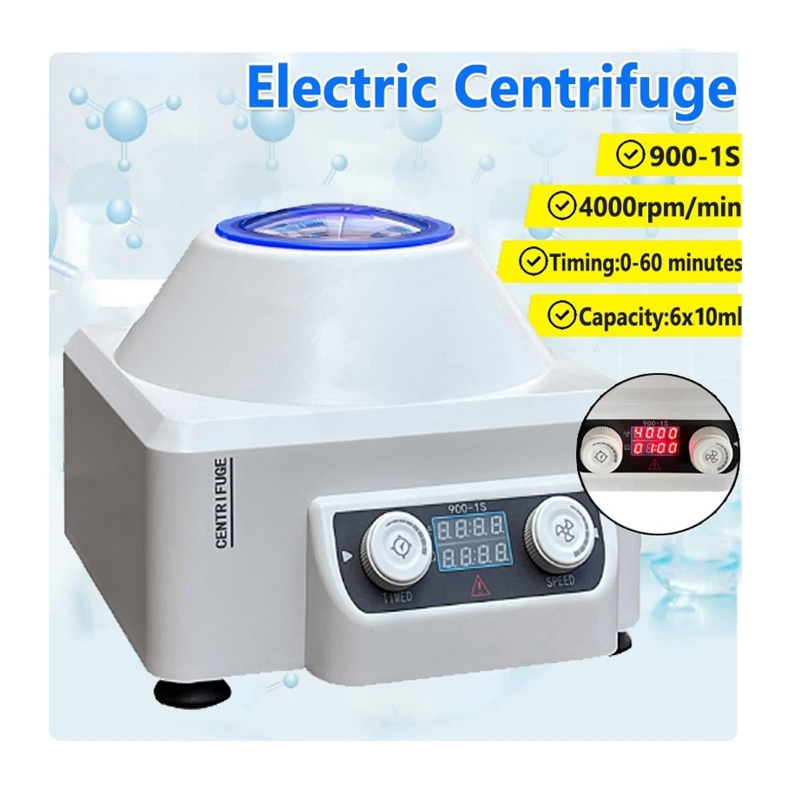 900-1S Electric Laboratory Centrifuge Low Speed Prp 4000RPM Adjustable Practice Seperate Machine Do użytku laboratoryjnego(900-2)