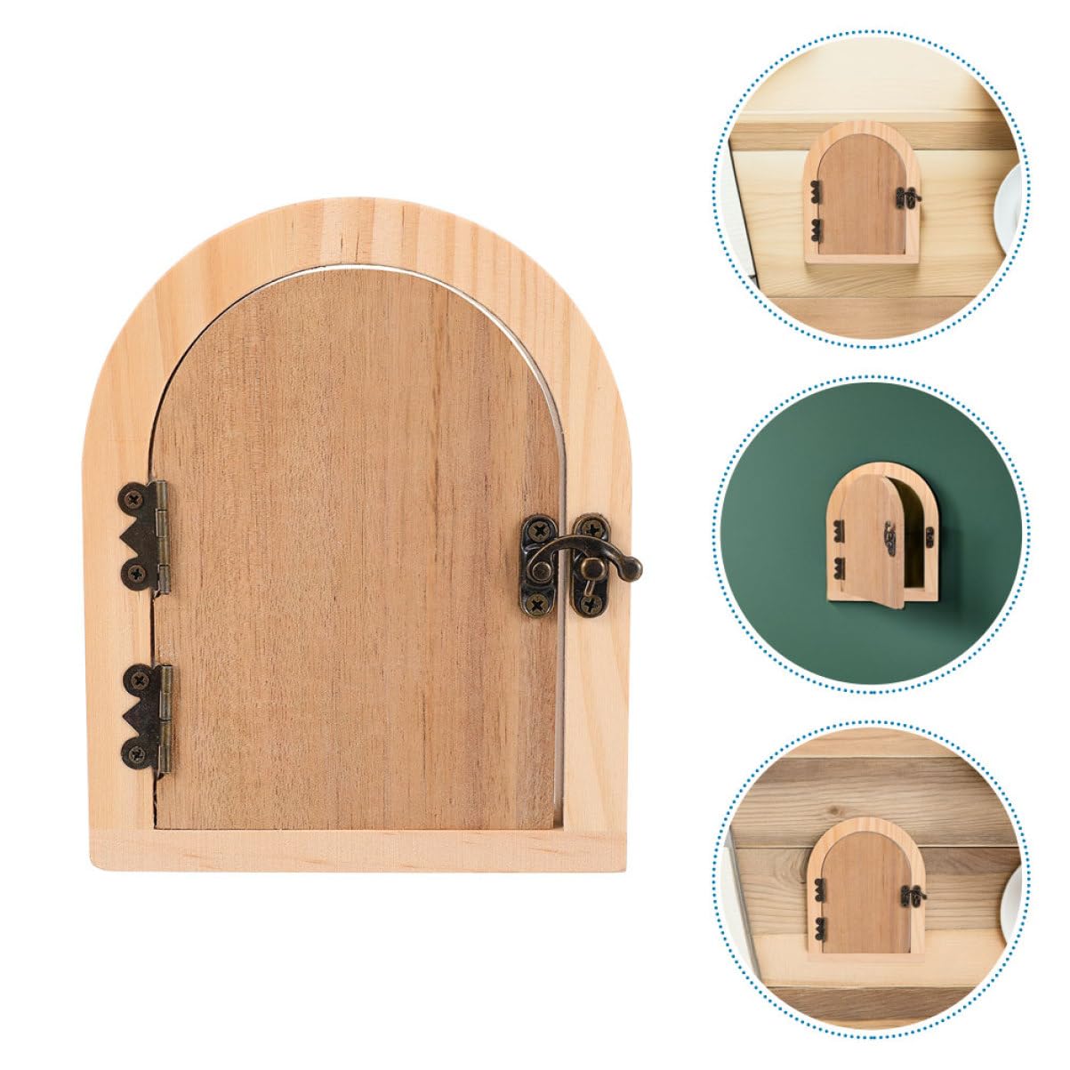 SHINEOFI 2pezzi Coperture Per Prese in Legno Con Design Porta in Miniatura Coperture Di Ragazzo Ragazza Ragazza Per Prese Elettriche Protezione Decorativa Per Da Parete