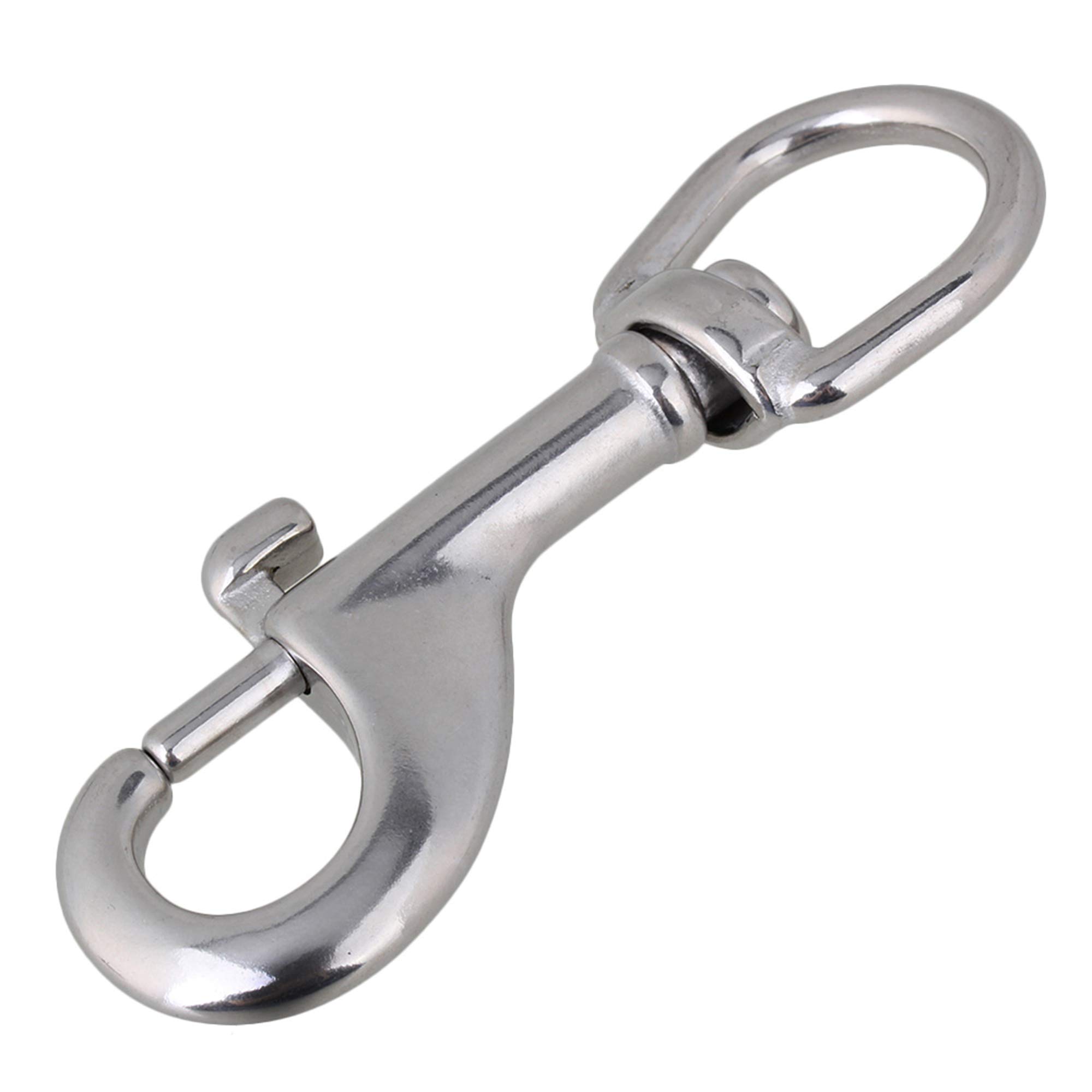 Oeil Rond Pivotant Boulon Crochet Porte-Cl¨¦ Acier Inoxydable 90mm Argent Lot de 20