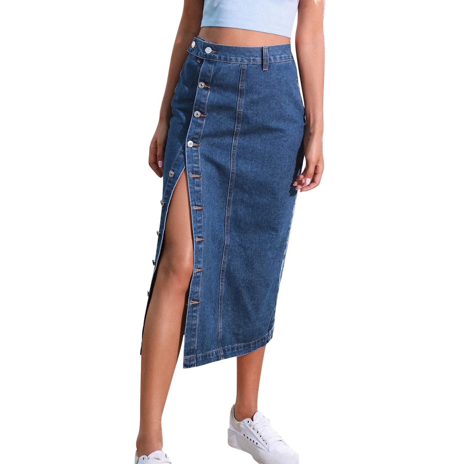 Générique Jupe Femme Ete Elastique Plage Tour Élégante Vacances Femme A-Ligne Longue Haute Bohême Maxi Jupe Décontractée en avec Poches pour Taille De Plage Plissée