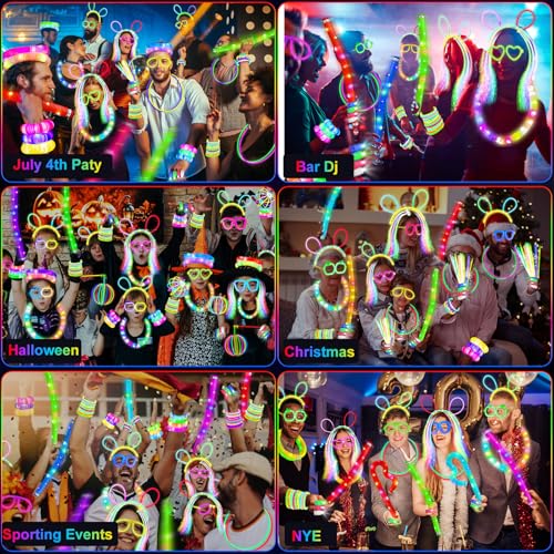 SHQDD Glow in the Dark Party Favors for Adults Kids, Glow Party Supplies & Favors - Image 8