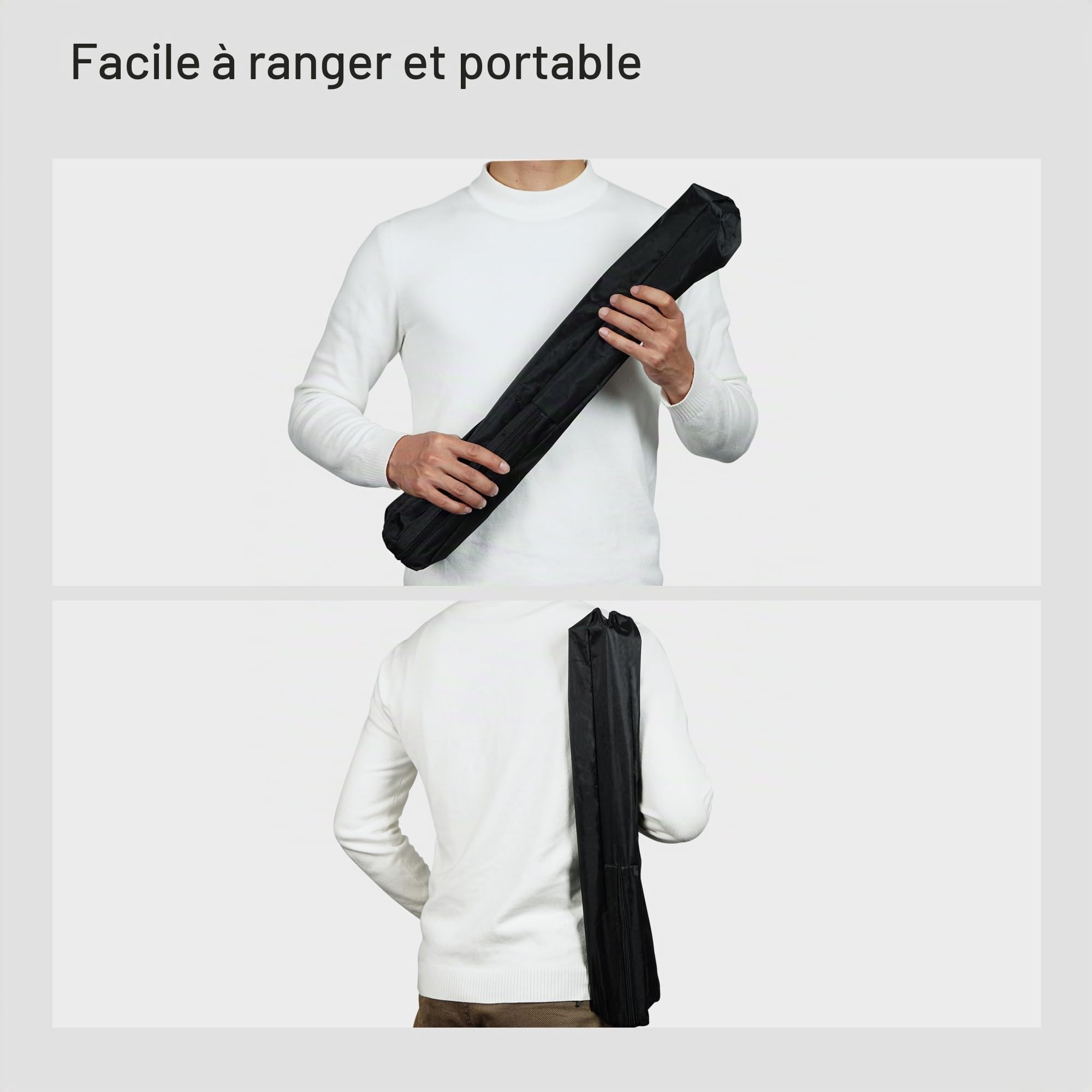Artify Chevalet d'artiste avec Sac de Rangement, Réglable de 55 à 168 cm | 1 Chevalet Trépied en Aluminium Noir pour Peinture sur Table/Sol, Présentoir, Affiche, Toile