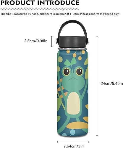 Miniatura 133 de Flashideas Blue Butterfly - Botellas de agua de acero inoxidable aisladas al vacío, a prueba de fugas, ligeras, mantienen el frío y el calor, ideal