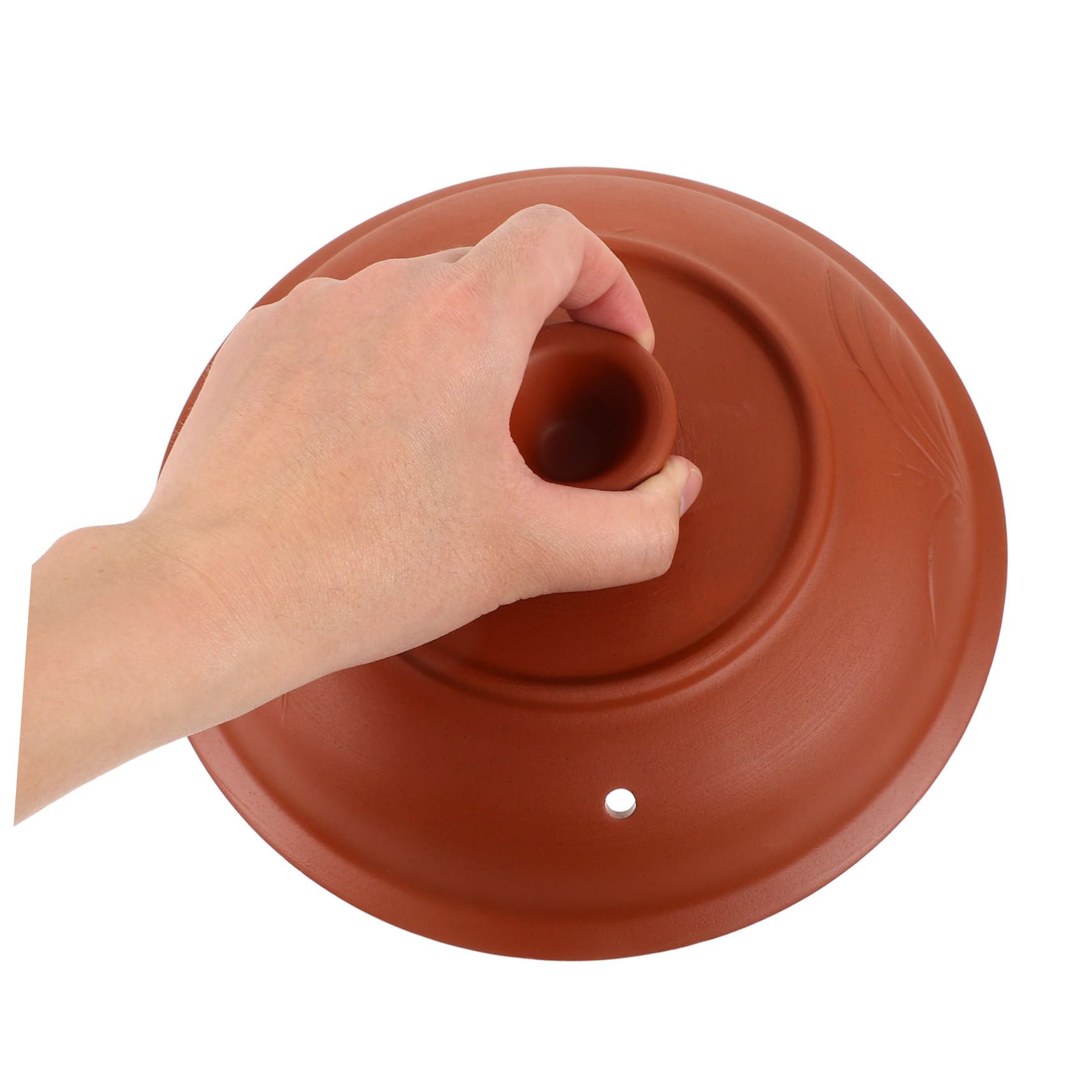 Ipetboom Coperchio per Pentola da Stufato in Ceramica Marrone 4.5-6 Litri, Accessorio Multifunzionale per Cucina Casa e Ristorante Facile da Conservare Stile Casuale