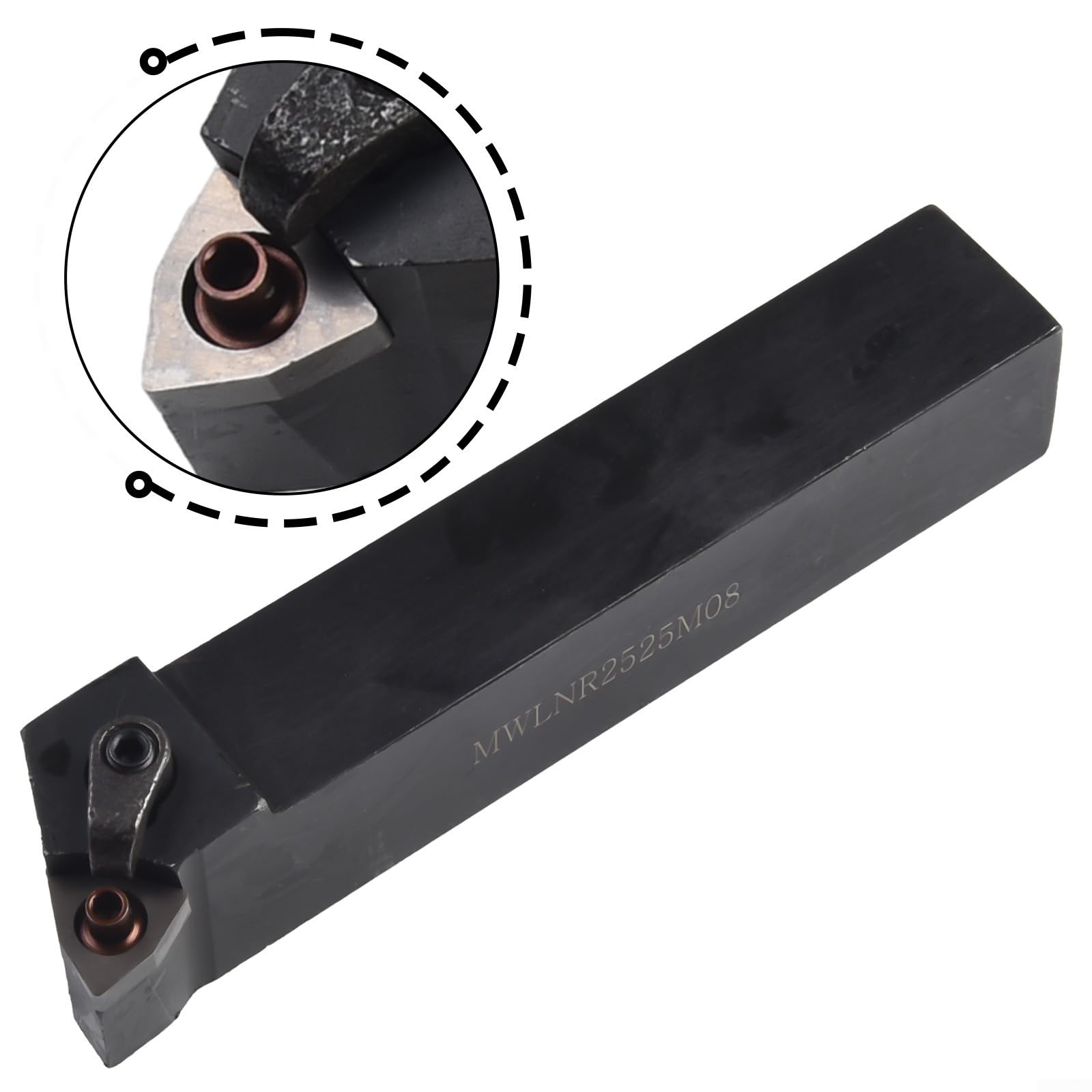 Drehmeißelhalter 25Mm Mit 10 Stück WNMG080404 Hartmetall-Wendeschneidplatten Für CNC-Drehmaschine Halbschlichten Schlichten Hohe Festigkeit Verschleißfestigkeit Stahl Gusseisen 150Mm