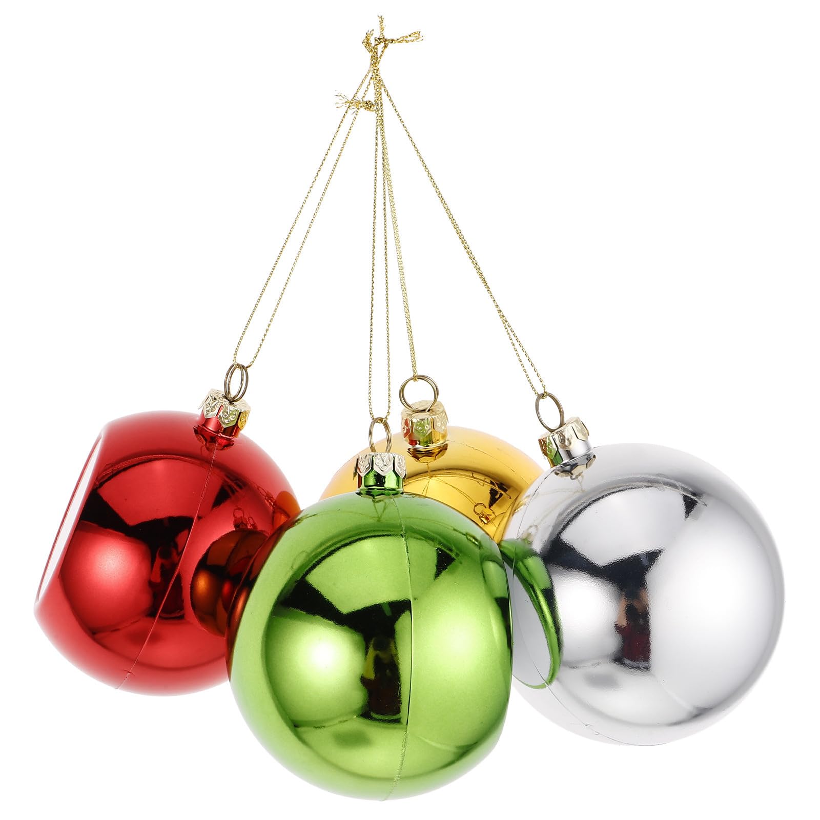 Toyvian 20 Pezzi Palline Natalizie Trasparenti Piatte in Plastica per