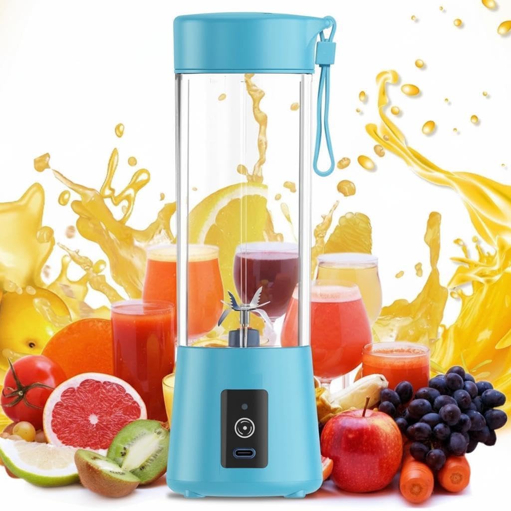 Portable Mini Bottle for Smoothies & Juices | Compact Personal Mixer with Travel Lid & Strap | Leakproof Design for Fresh Fruit Juices, Protein Shakes & Healthy Drinks-image-47