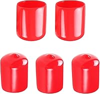 Vista 13 de Aopin Cubierta de tapa de extremo redondo de goma de 0.79 pulgadas (0.787 in), protectores de rosca de tornillo de PVC flexible de tubería