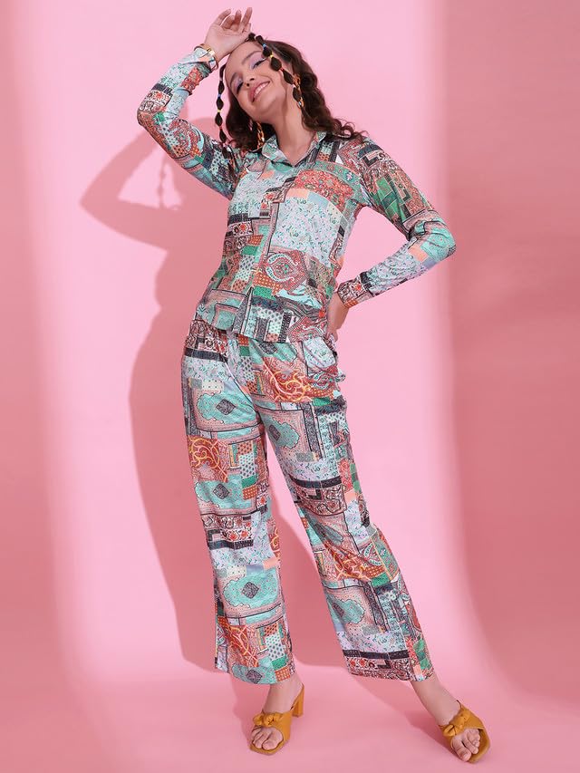Image of Selvia Women's Polyester Co-Ords Set