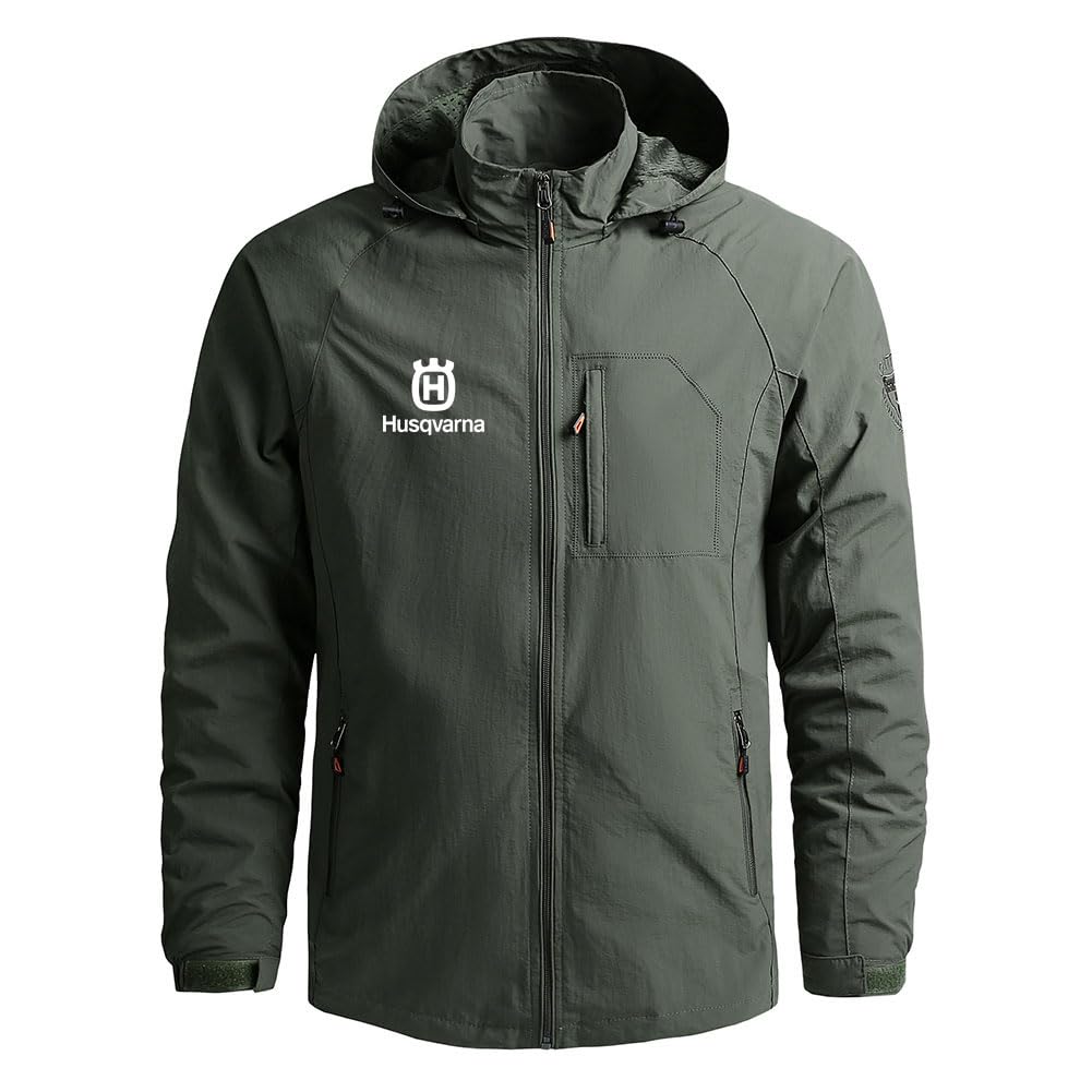 Giacca da uomo H.usq-varnas Felpa con cappuccio impermeabile Cappotto antivento da esterno Abbigliamento sportivo atletico/C/L