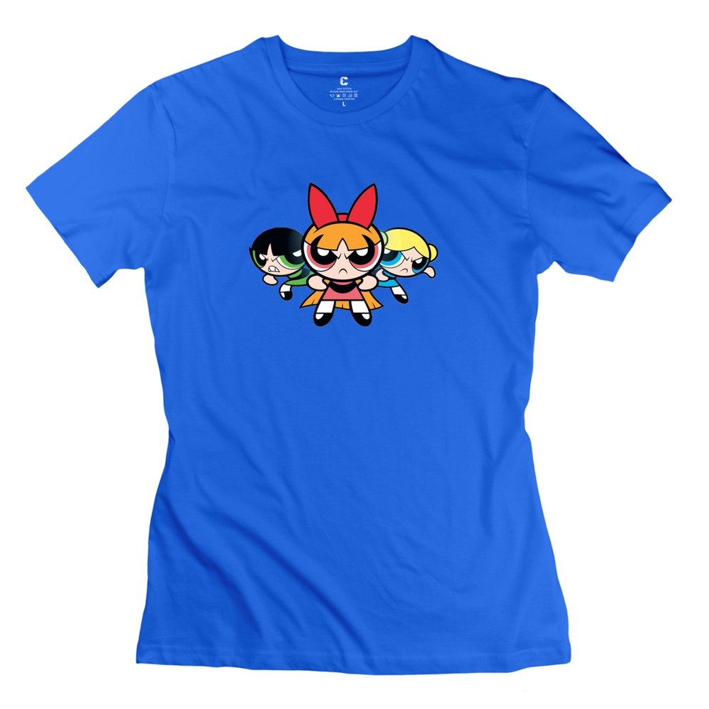 Renhe Women's Powerpuff Girls Slim Fit T-Shirts