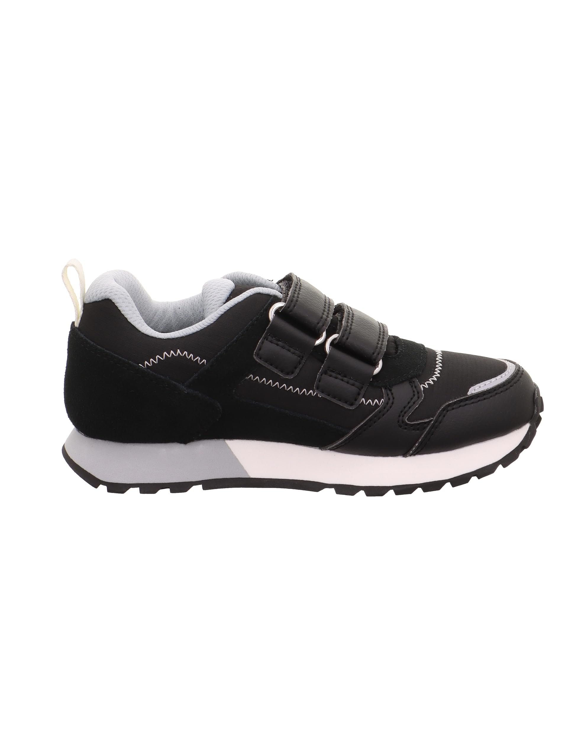 Superfit Jungen Kletthalbschuhe Dash, Kinder Halbschuhe, Weite: M IV, lose Einlage, Freizeitschuhe, Sportschuhe, SCHWARZ/HELLGRAU (000), 36 EU