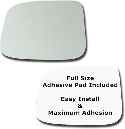 Cristal de espejo + almohadilla adhesiva de tamaño completo para reemplazo del lado del conductor de Colorado Canyon 2004-2012 (2004 2005 2006 2007