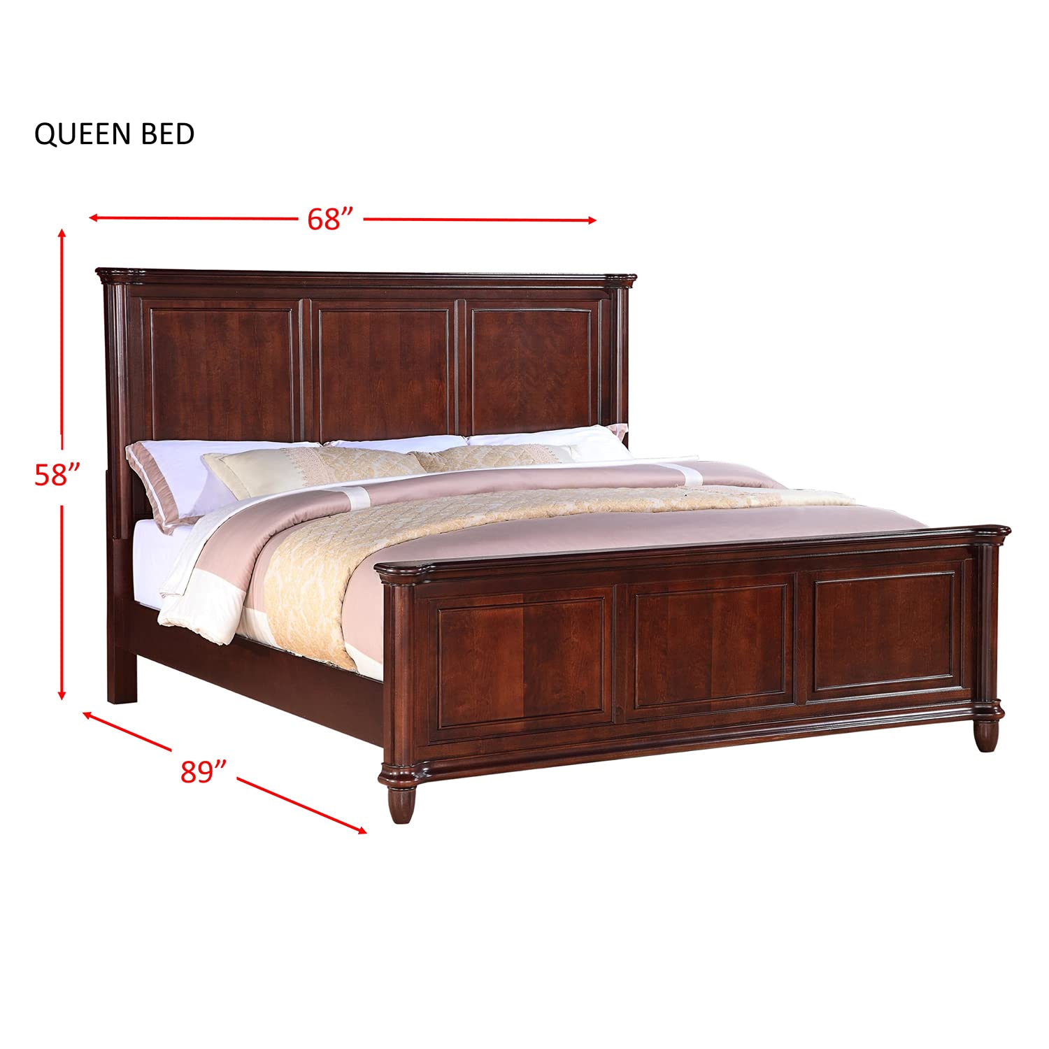 Amazon.com: Picket House Furnishings Gavin Queen Panel Bed Queen
