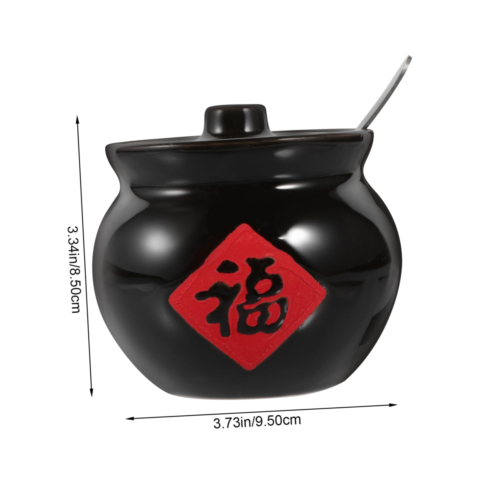 COLLBATH 1Set Vintage Ceramic Seasoning Can Condiment Pot with Cover for Salt Pepper and Chili Oil Spice Jar for Kitchen Storage and Organization