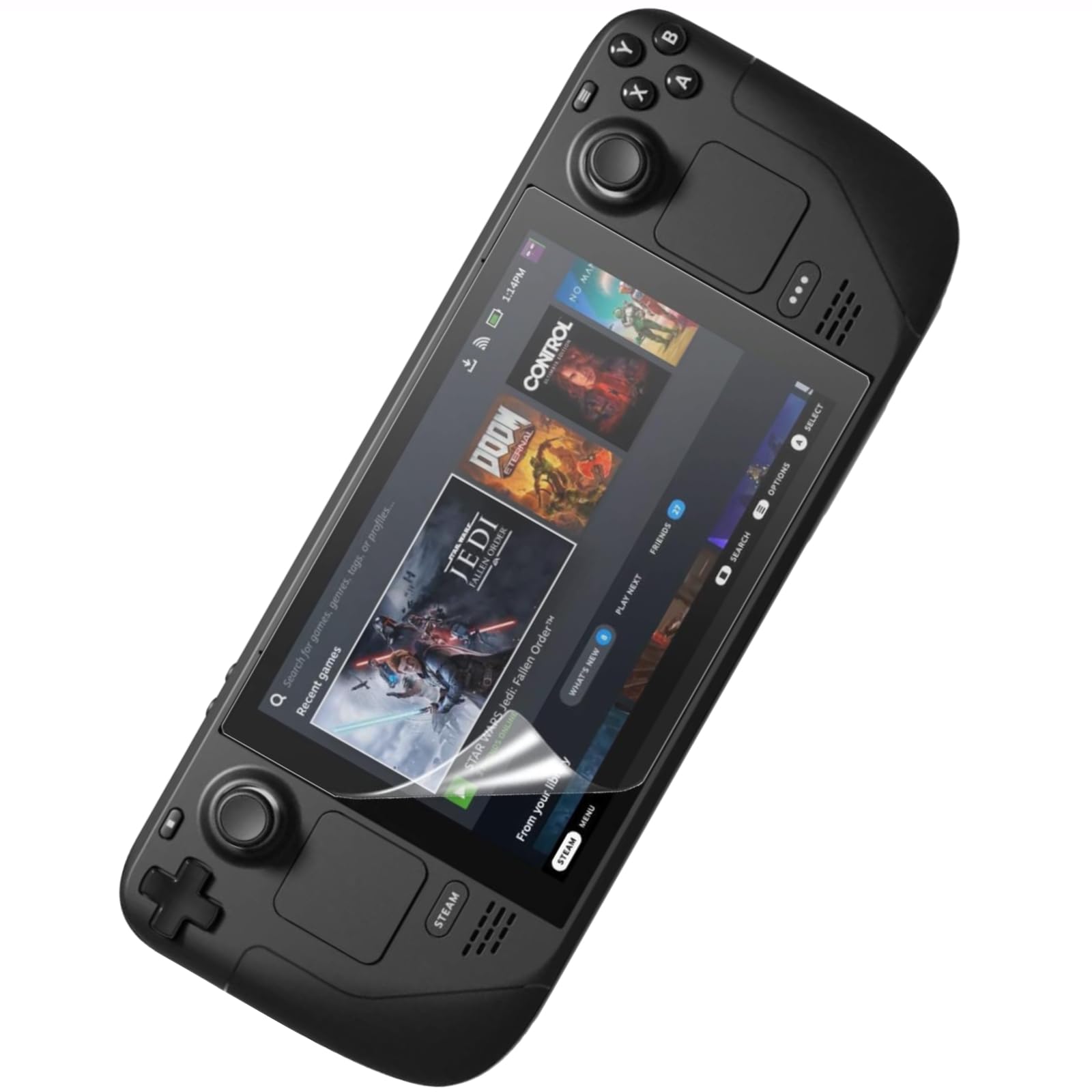 NESLIN 2Pack Matte Screen Protector for Steam Deck Oled 2023 7.4inch Film, Anti-Glare Anti-Fingerprint High Clear Scratch-Resistant Screen Protector for Steam Deck OLED (Matte)