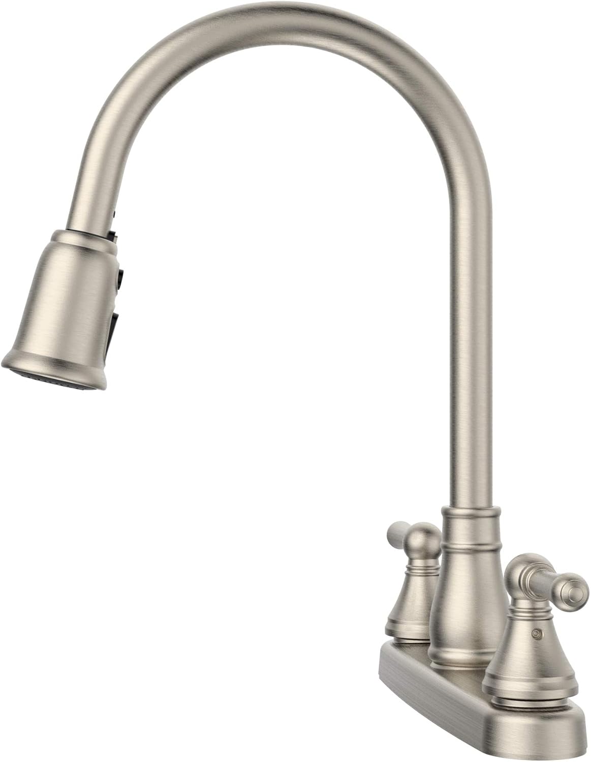 Hottest Sale Belanger EBE78WBN2 Non-Metallic Two-Handle Pull-Down Sprayer Kitchen Faucet, Brushed Nickel Lowest Price Belanger EBE78WBN2 Non-Metallic Two-Handle Pull-Down Sprayer Kitchen Faucet, Brushed Nickel