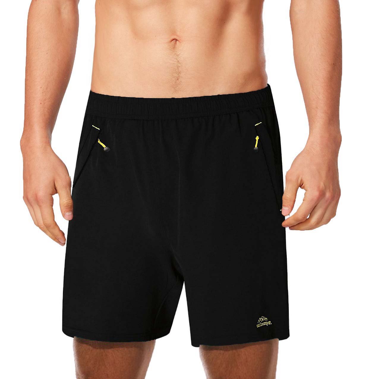 BIYLACLESENMen's Workout Athletic Shorts with Zipper Pockets Quick Dry Lightweight Breathable Gym Shorts Men Casual Shorts