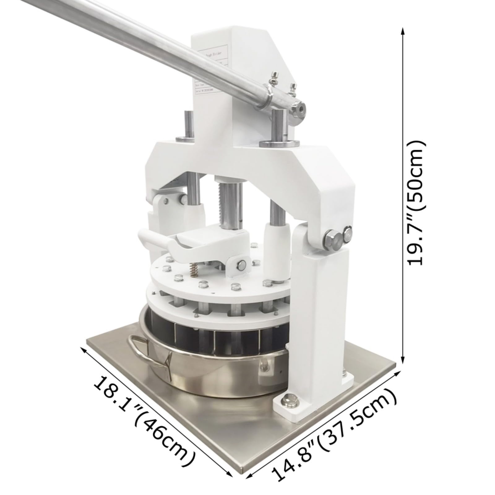 BEILOCKERY 18 PCS Desk Top Commercial Manual Dough Divider Time-Saving Hand-Powered Dough Dividing Machine Pastry Divider for Bakery Pizzeria Restaurant