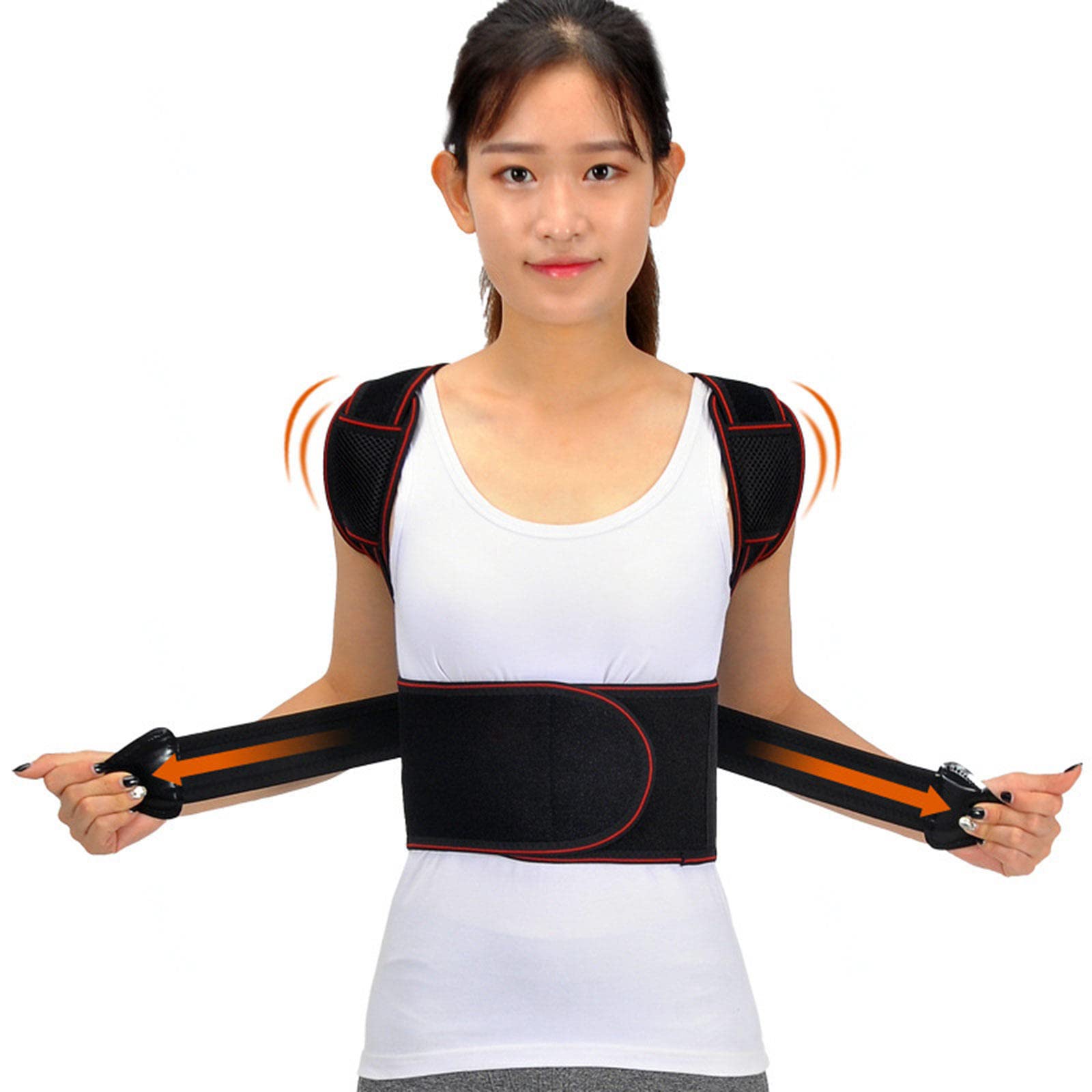 Corrector de Postura para Mujeres y Hombres, Faja Ajustable para la Parte Superior de la Espalda, Faja de Fisioterapia para la Espalda, los Hombros y la Columna Vertebral, Alivio