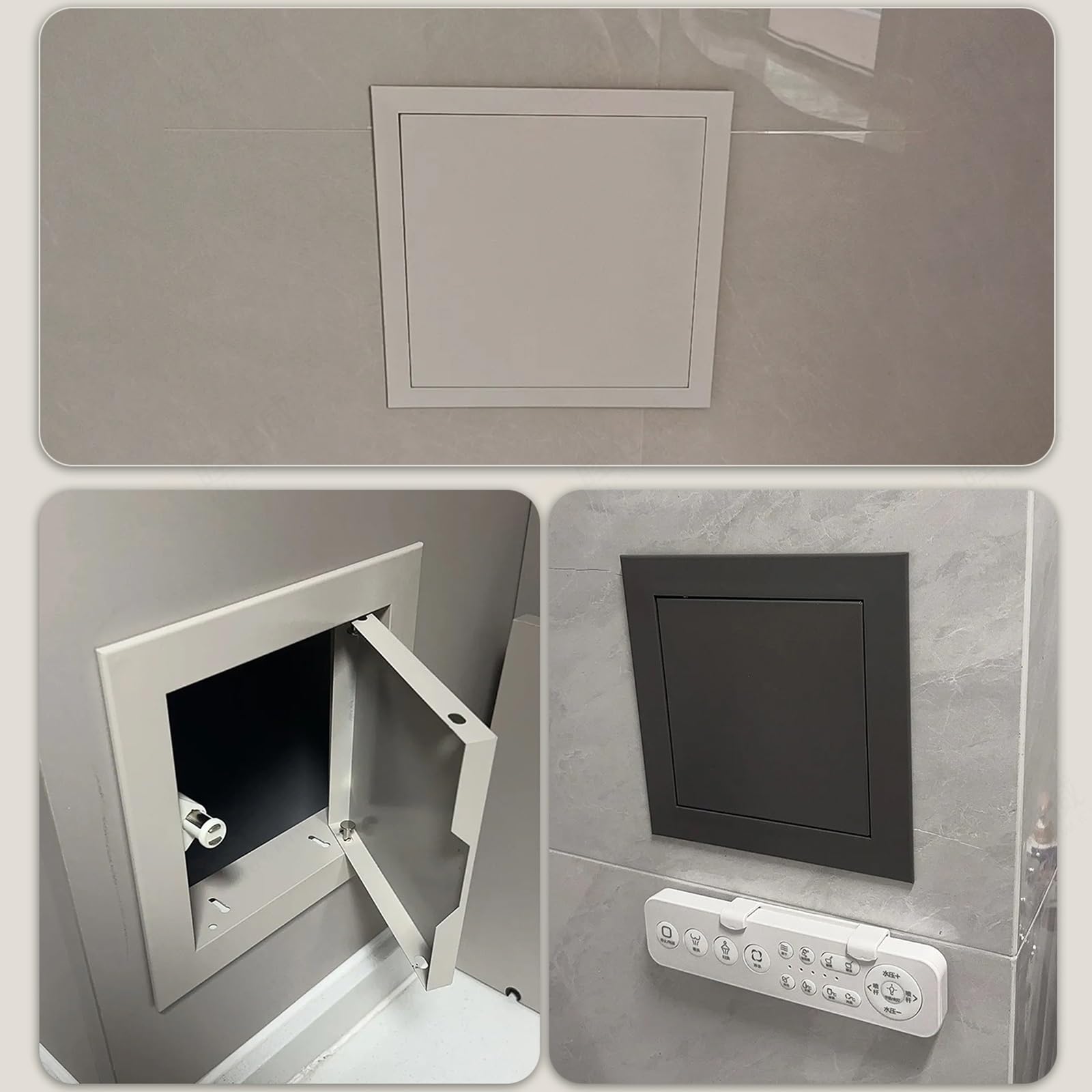 Copertura magnetica per prese d'aria 15 x 15 e 20 x 20 in alluminio per porte di accesso a D e pareti ispezionare il portello con meccanismo bianco 50,8 x 1,163 x 45,7 cm e Easy Inll