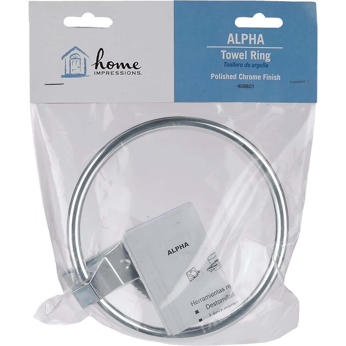 Rusticware 8286 Towel Ring with Backplate from the Midtowne Collection, Oil Rubbed Bronze