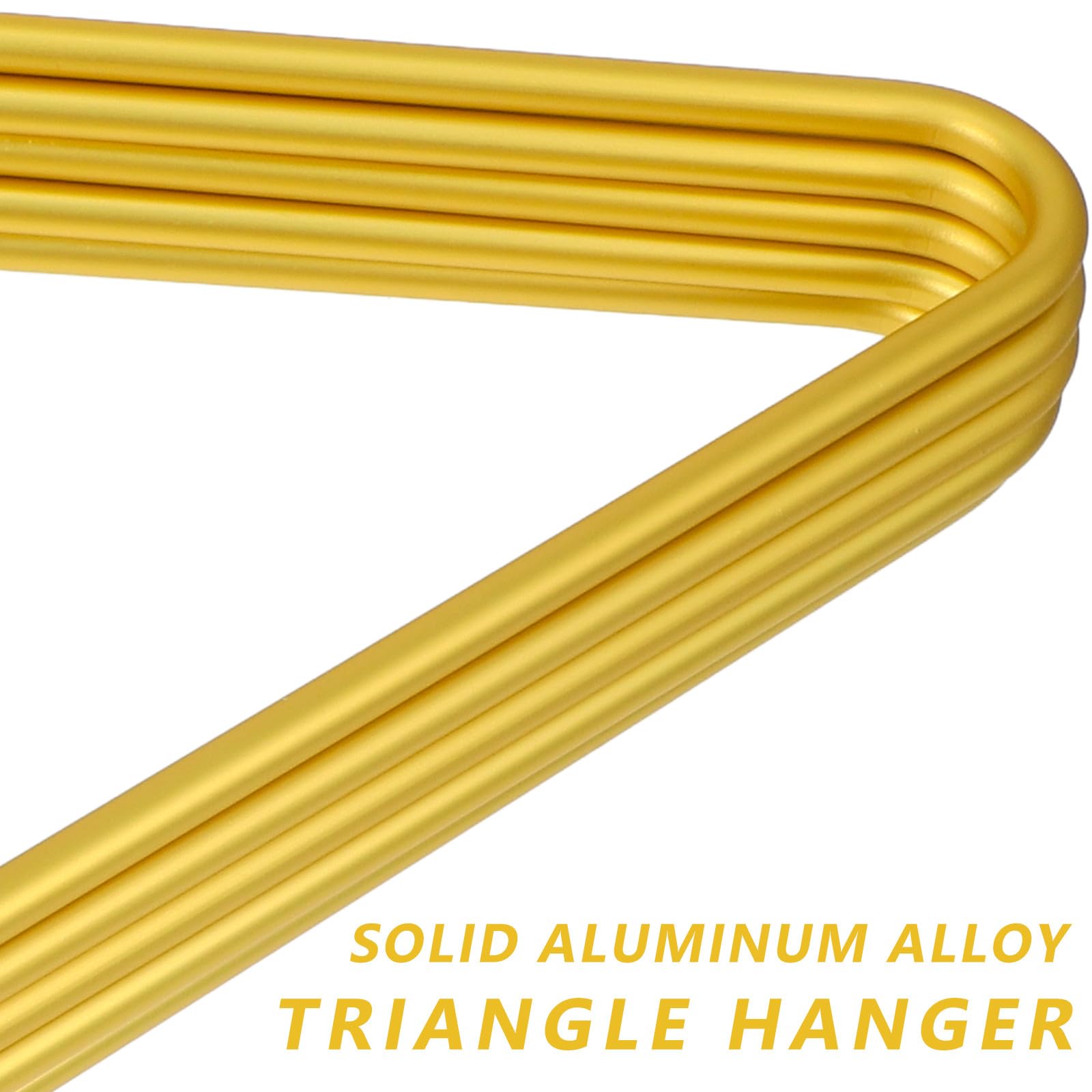 Operitacx Set 5 Grucce in Lega di Alluminio Color Oro per Giacche e Cappotti, Appendiabiti Solido Tocco Confortevole e Design Salvaspazio per Guardaroba e Armadio