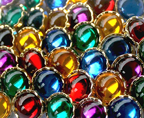 Nesha Assorted Gemstone Color Acrylic Rhinestone Shank Buttons 75 Pcs